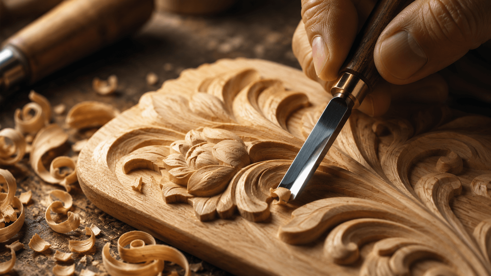 Wood Carving ASMR Video